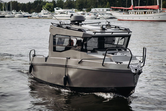 Europe Design Aluminum Boat 8.4m Fast Cabin Boat for Patrol and Recreation