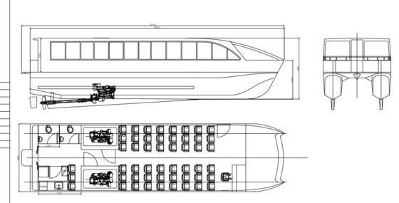 Allsealion Catamaran Ferry Boat Passenger 30 50 100 Commercial Passengers Aluminium High Speed Boats Water Taxi for Sale